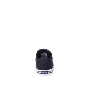 Supra Kids STACKS II VULC Navy/white Low Top Shoes | CA-77689